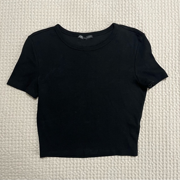 Zara Tops - Zara Black Super Soft Baby Tee Shirt Size Medium